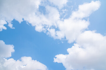 Blue sky and white clouds in summer