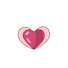 Original heart design for print. Valentine's day design.