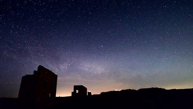 Milky Way over Wheal Coates Tin Mine, St Agnes, Cornwall, England, Europe