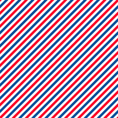 Naklejka premium American patriotic seamless pattern. USA traditional background. Red blue white striped backdrop. Vector template for fabric, textile, wallpaper, wrapping paper, etc.