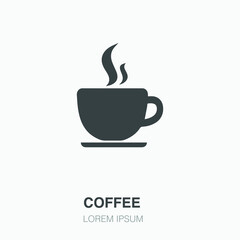The coffee icon. Illustration usable for menus in restaurants
