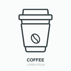 Coffee line icon. Illustration usable for menus in restaurants