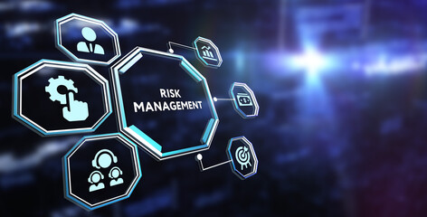 Risk Management and Assessment for Business Investment Concept. Business, Technology, Internet and network concept.