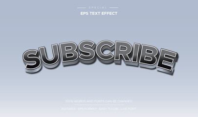 Text effect subscribe editable