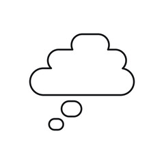 Trendy think bubble in flat style. vector illustration