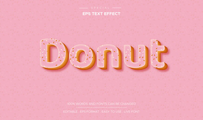 pink donut text effect