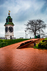 clock tower on the Petrovaradin fortress in Novi Sad

