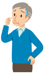 高齢者男性　悩む　疑問