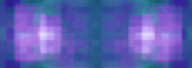 An abstract psychedelic glitch art banner background image.