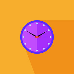 Flat Clock Icon Art Vector Design