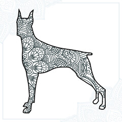 Animal Mandala. Vintage decorative elements. Oriental pattern, vector illustration.