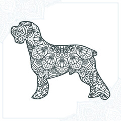 Animal Mandala. Vintage decorative elements. Oriental pattern, vector illustration.