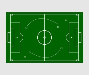 a design about a soccer field illustration