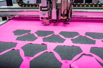 Swimsuit fabric cut by automatic laser marker cutting machine