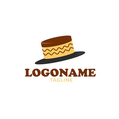 cake shape hat logo design