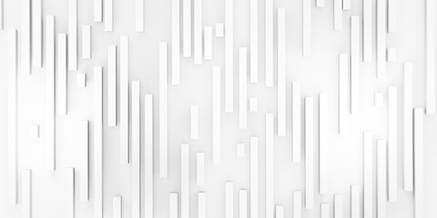 Fototapeta premium Abstract background White matt square bars On white background 3d illustration