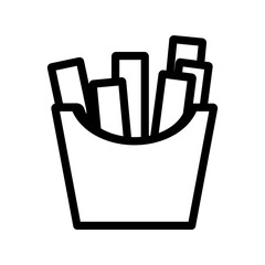 fast food french fries icon vector