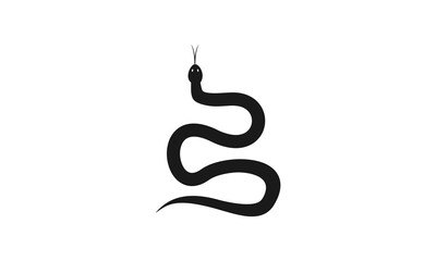 Black snake vector icon