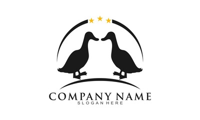 Duck elegant vector logo