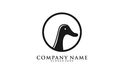 Duck head modern vector logo