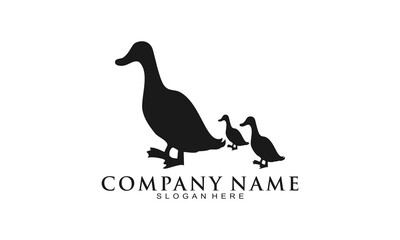 Fototapeta na wymiar Duck illustration vector logo