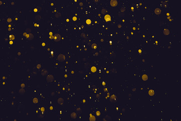 Glittering gold stars of bokeh