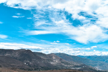 mountains and clouds