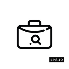 Job Recruitment line Icon. Find Job Icon Vector Illustration Template For Web and Mobile