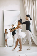 African little girl is studying ballet