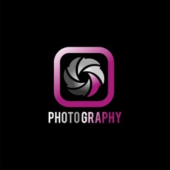 Photography logo design vector and icon