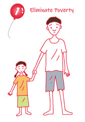 貧困をなくそうのイメージイラスト