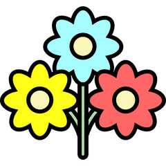 flowers icon vector