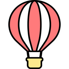 Fototapeta premium hot air balloon icon vector