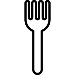 wooden fork icon vector