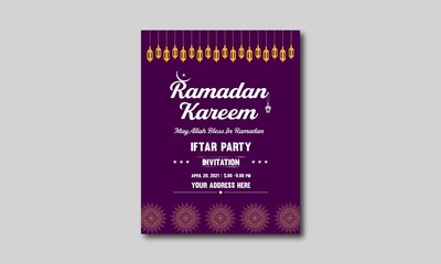 Naklejka na ściany i meble Elegant and Modern Islamic Ramadan kareem Flyer Design
