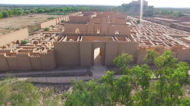 Aerial view of The historic city of Babylon