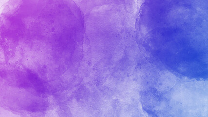 青と紫のグラデーション、水彩の筆の跡、背景素材、テクスチャ