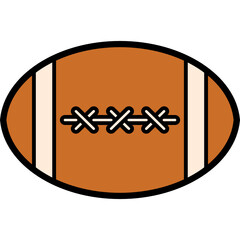 rugby ball icon vector