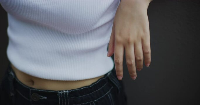 Slow Motion Shot of a Woman Modeling in Kuala Lumpur, Malaysia