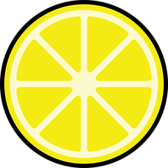 lemon slice icon vector