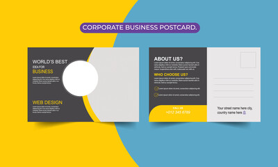 Real estate postcard template design.