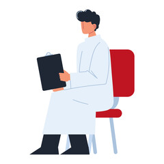 doctor with clipboard