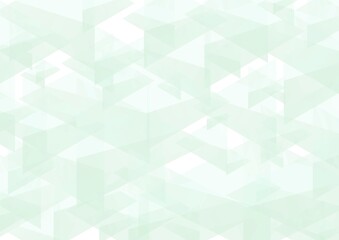 緑色の三角形で描かれた透明感のある抽象背景