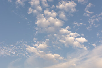 Obraz premium Image of blue sky with white clouds.