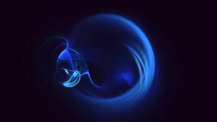 3D rendering abstract multicolor fractal light background