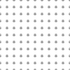 Square seamless background pattern from geometric shapes. The pattern is evenly filled with black ecology symbols. Vector illustration on white background