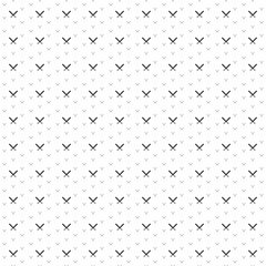 Square seamless background pattern from black baseball bats symbols are different sizes and opacity. The pattern is evenly filled. Vector illustration on white background