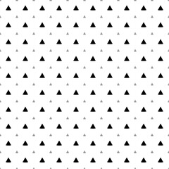 Square seamless background pattern from geometric shapes are different sizes and opacity. The pattern is evenly filled with black cone symbols. Vector illustration on white background