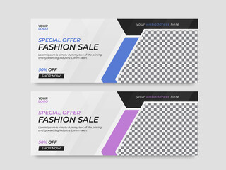 Fashion social media banner and  web template.