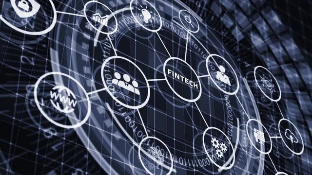 Fintech -financial technology concept.Business, Technology, Internet and network concept.